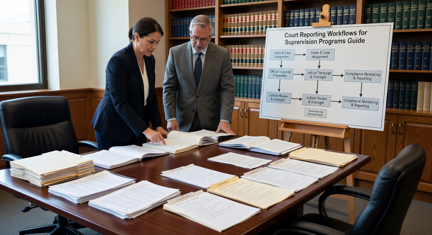 Learn how modern court reporting workflows help supervision programs reduce documentation errors, automate compliance tracking, and streamline administrative tasks.