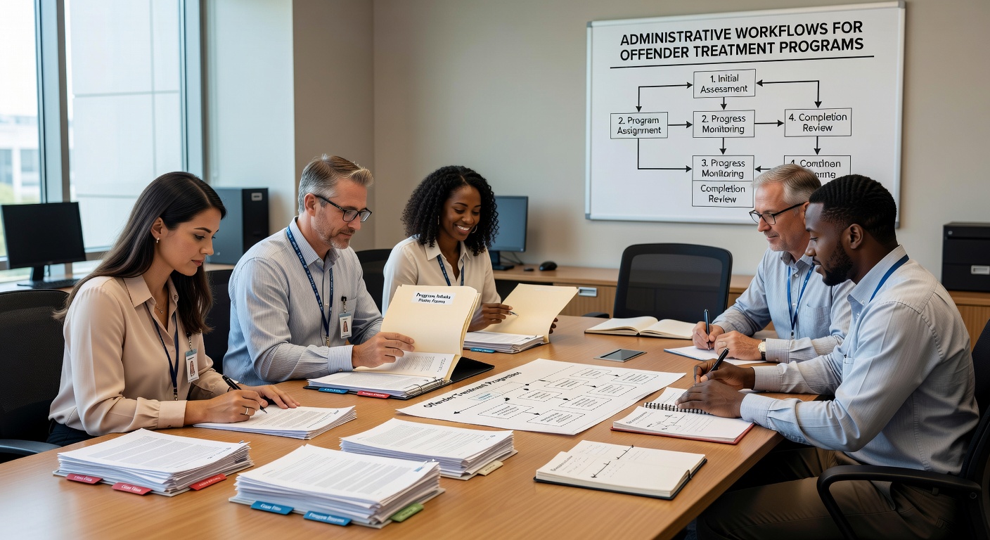Learn how to build effective administrative workflows for offender treatment programs that improve compliance tracking and reduce documentation errors.