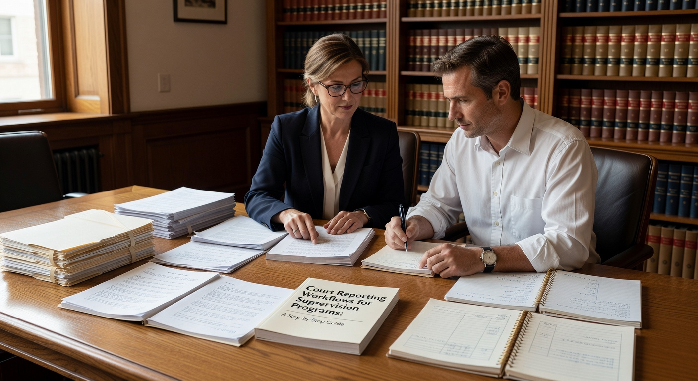 Learn how to build efficient court reporting workflows for supervision programs. Reduce errors, meet deadlines, and improve compliance with practical documentation strategies.