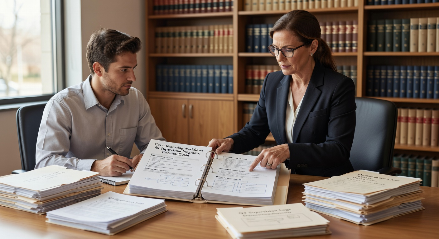 Learn essential workflows for court reporting in supervision programs. Discover documentation best practices, compliance strategies, and efficiency tips.