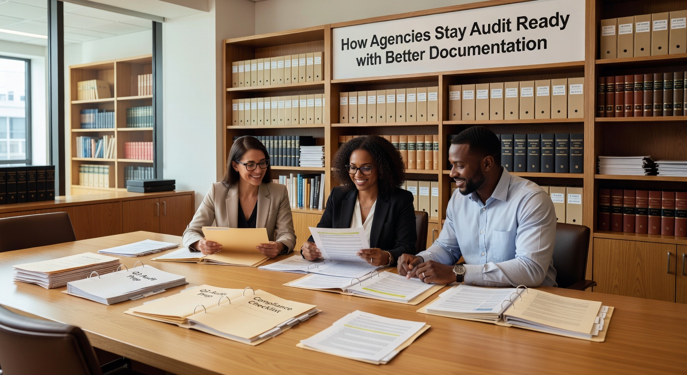 Learn how supervision agencies maintain audit-ready documentation with systematic workflows for participant records, staff certifications, and compliance tracking.
