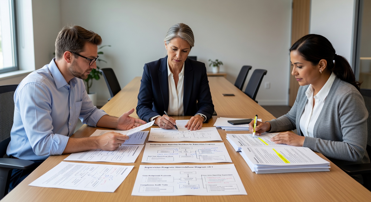 Learn how supervision agencies can design efficient court reporting workflows that maintain compliance while reducing administrative burden through systematic documentation.
